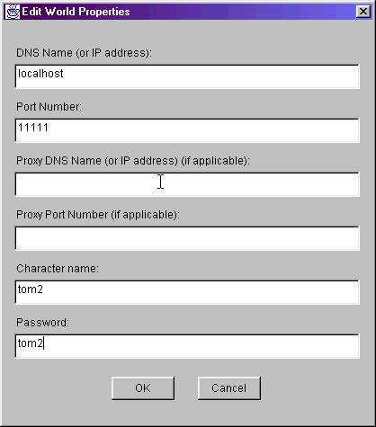 objed connect dialog