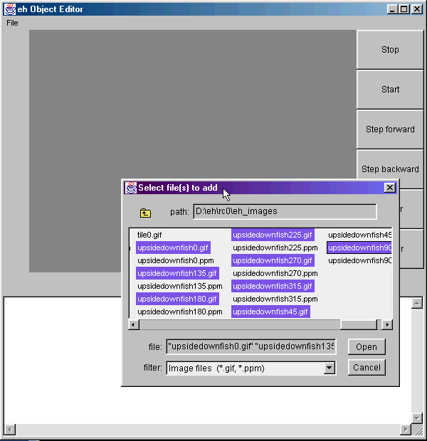 objed file select dialog